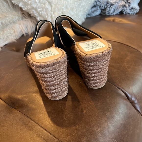 Splendid Britt Espadrille Platform Wedge Slide Sandal In Black size 10 NWOT - Picture 5 of 5